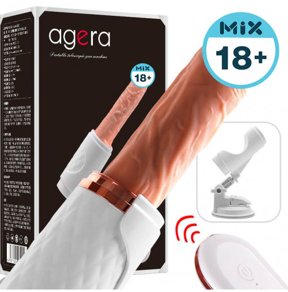 MIZZZEE - Agera Thrusting Heating Simulation Sex Machine With Remote Control (L:11.5cm - D:3.5cm)